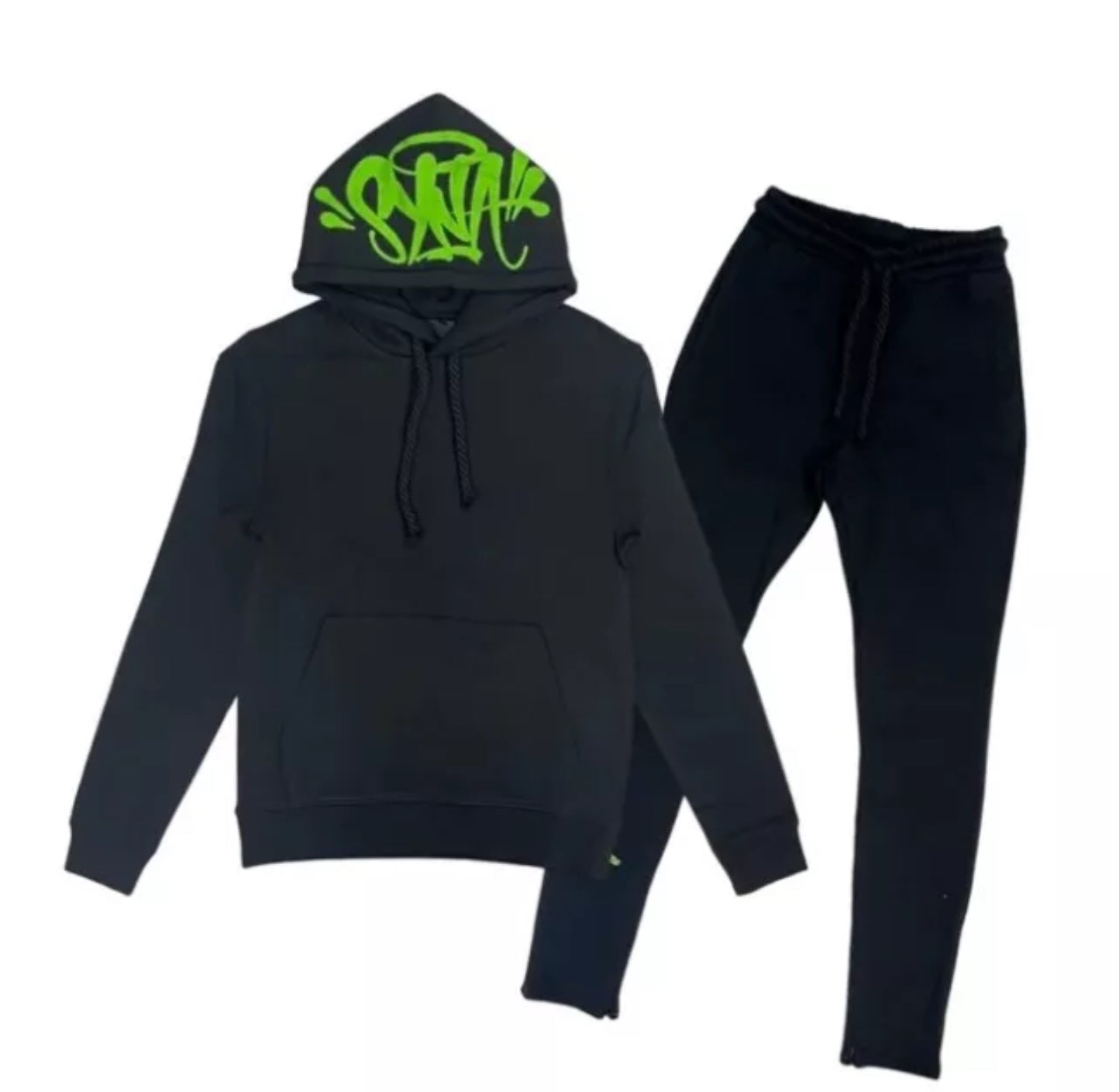 Syna World Tracksuit - (BLACK/GREEN)