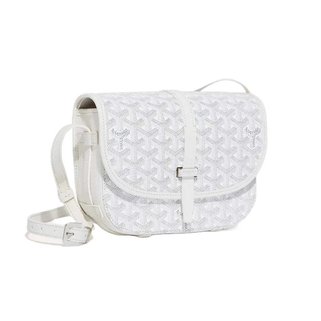 Goyard Belvedere White Bag