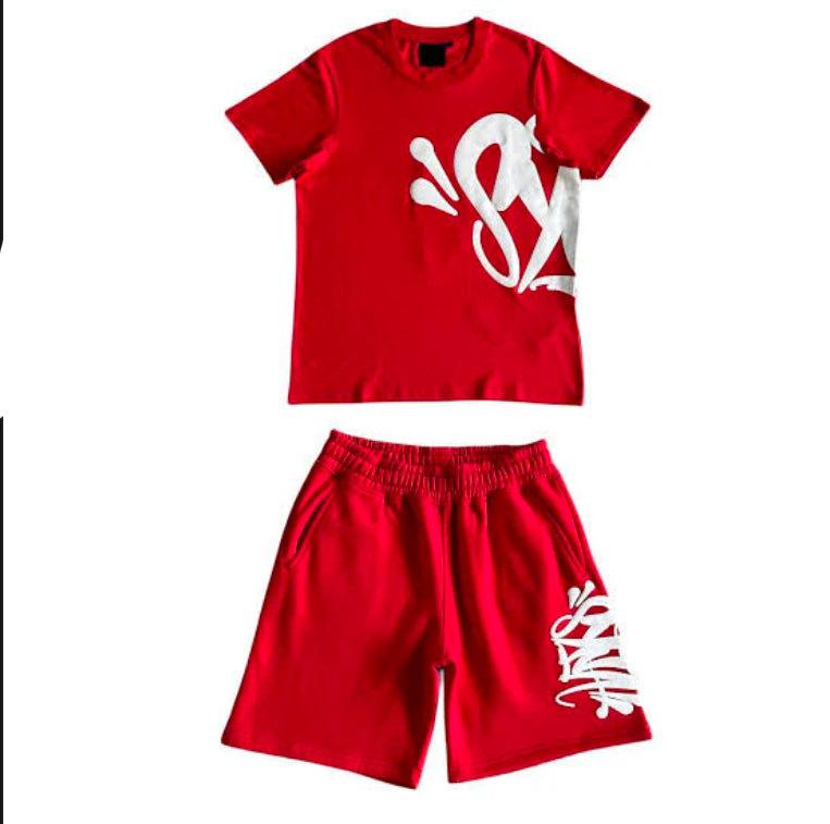 Syna world short Red&White set