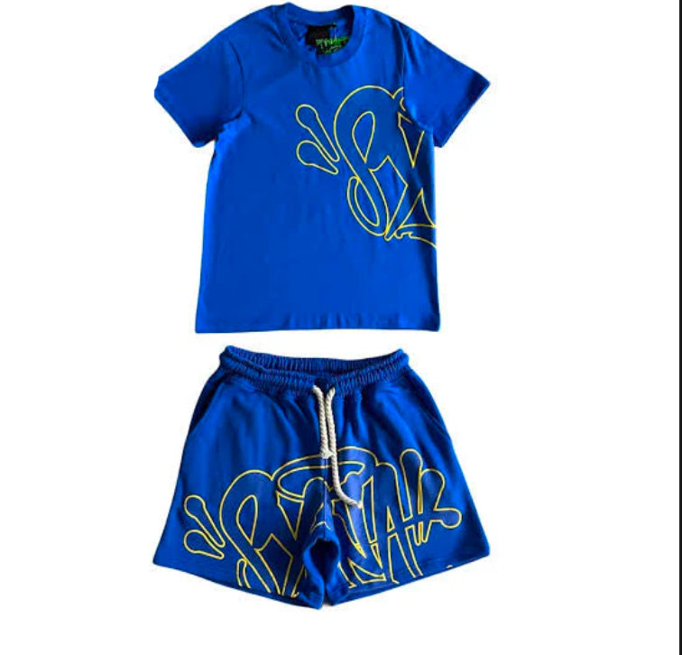 Syna world short Blue&Yellow set