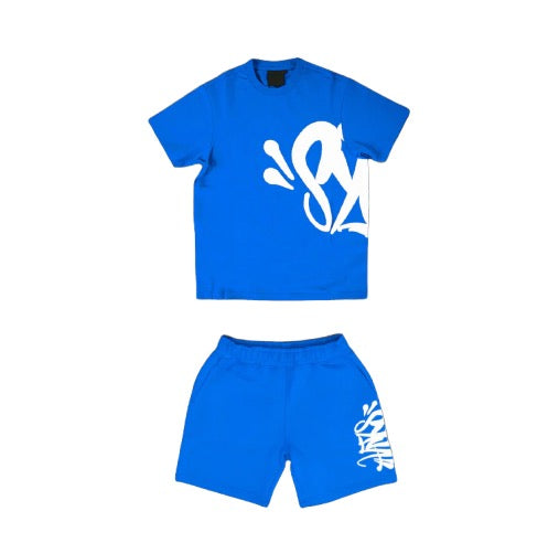 Syna world short Blue&White set