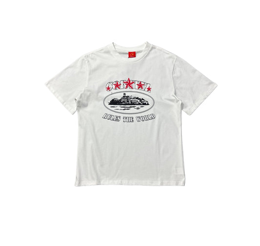 Cortiez “RULES THE WORLD” White&Redstars T-Shirt