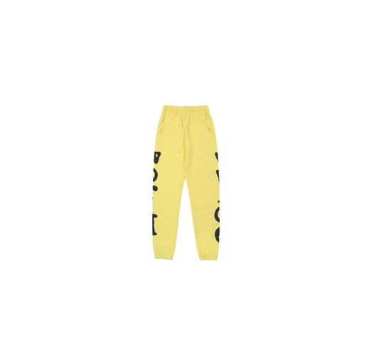 Sp5der Beluga Yellow&Black Sweatpants