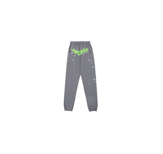 Sp5der Grey&Green Sweatpants